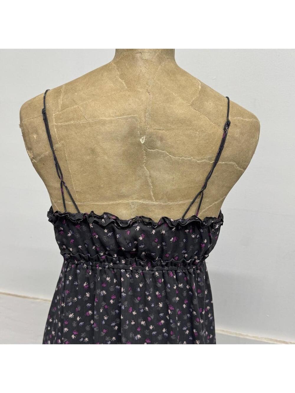 Vintage Y2K American Eagle Floral Sheer Chiffon Babydoll Mini Dress - Picture 7 of 8